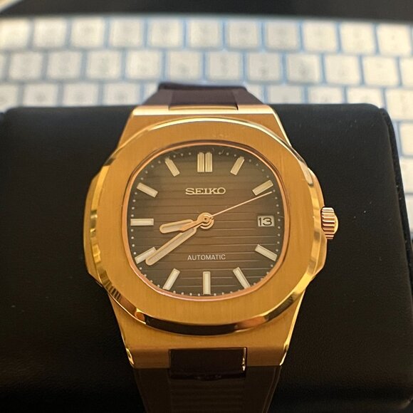 Seiko custom build nautilus mod automatic watch -sapphire crystal/NH35 - Picture 1 of 7